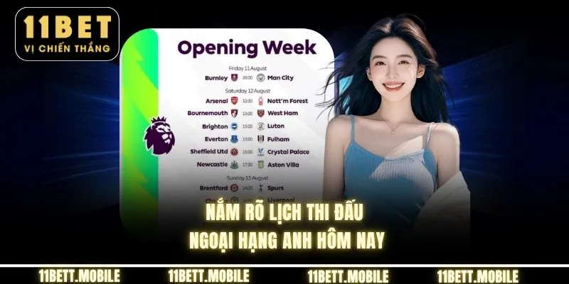 Nắm rõ lịch thi đấu ngoại hạng anh hôm nay